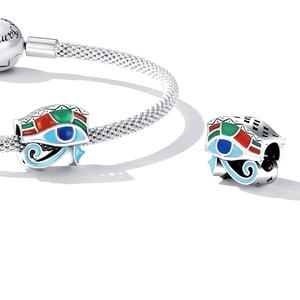 Bracciale egiziano eye of Horus perline significato guardiano fai da te branelli allentati accessori gioielli SCC2256 - Product Image 5