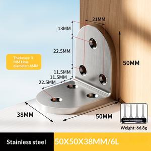 Support d'angle <span class=keywords><strong>en</strong></span> acier inoxydable à 90 degrés, fixateur d'angle droit, design moderne et simple, connecteur d'angle pour table et chaise - Product Image 6