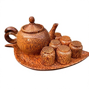 Premium Natural <b>Vintage</b> Coconut Wood Handmade Tea <b>Mugs</b>-Reusable Sustainable Dishwasher Safe Business Gifts Logo Pattern for Tea - Product Image 1