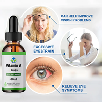 Huile liquide végétalienne OEM de Vitamines A, D, K, E 200 UI – Complément alimentaire de qualité pour la santé oculaire et la vision – Gouttes liquides de Vitamine A