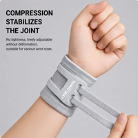 Manchon de compression ultra-fin pour poignet TFCC, idéal pour le badminton, le tennis et la gym, stabilisateur réglable pour entorses