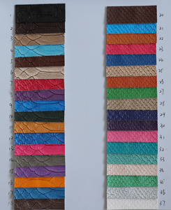 Tessuto in Pelle Sintetica PVC Goffrato Coccodrillo <span class=keywords><strong>Rosa</strong></span> 1.1mm - Resistente all'Abrasione per Borse, Scarpe, Accessori, Divani, Sedili Auto, Bagagli - Product Image 2