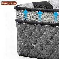 Matelas King Size à ressorts ensachés orthopédique en mousse à mémoire de forme respirant hypoallergénique soulagement de la pression isolation des mouvements pour chambre à coucher