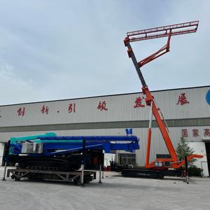 Plataforma Elevadora Hidráulica Móvil Huaying con Control Remoto, Tipo Oruga, para Trabajos en Altura, con Caja de Cambios y Motor - Product Image 1