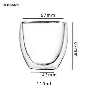 Tasses à thé en forme d'œuf artisanales de qualité alimentaire, gobelet en verre, verre borosilicate à double paroi, tasses à café sans poignée - Product Image 5