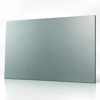 Panneau composite en aluminium revêtu de PVDF gris vert 1220x2440mm, plaque ACP pour bardage