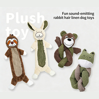 Jouet sonore pour chien en peluche de lapin, durable et indestructible, pour le divertissement et le soulagement de l'ennui des chiens de taille moyenne à grande