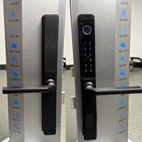Serrure de porte intelligente Baodeli pour portes en aluminium, compatible Tuya, carte mémoire, sécurité de classe C, déverrouillage par empreinte digitale et mot de passe