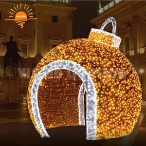 Iluminação para tema de natal, tema, à prova d' água, decoração, para áreas externas, com bola de arco enorme, centro de compras - Product Image 4