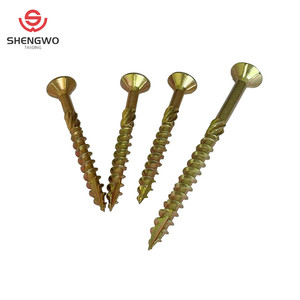 <span class=keywords><strong>Cabeza</strong></span> Torx avellanada chapada en zinc amarillo con tornillos de aglomerado de costillas - Product Image 2