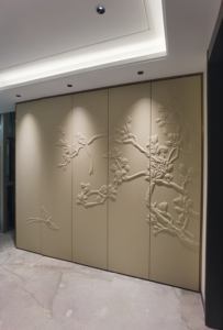 تخصيص الحديثة للماء ومقاومة للحريق الجلود نحت التلفزيون اللوحة الخلفية ديكور المنزل الفن مقاومة للرطوبة استخدام غرفة المعيشة - Product Image 5