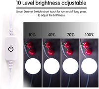 Lampu cermin LED 3 warna 5V untuk Kit lampu Dandan Hollywood dengan 2 6 10 14 bohlam untuk pencahayaan rias kamar mandi