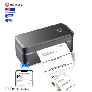 เครื่องพิมพ์ฉลากความร้อนแบบพกพา Marklife X4 ความละเอียด 203dpi สำหรับธุรกิจ พิมพ์ขนาด 4x6 นิ้ว ได้รับการรับรองมาตรฐาน ROHS เชื่อมต่อผ่าน <span class=keywords><strong>USB</strong></span>/ไร้สาย เหมาะสำหรับใช้ในคลังสินค้าด่วน - Product Image 1