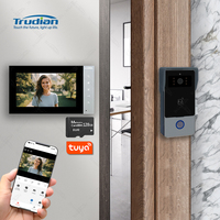 Videoportero Inteligente WiFi de 2 Cables con Visión Nocturna, Desbloqueo por Aplicación Tuya, Pantalla Táctil de 7 Pulgadas, Resistente al Agua, Modelo D4 para el Hogar