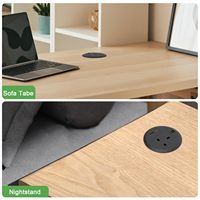 Prise de courant de table universelle 80mm avec trou de cordon Charge rapide prise de bureau ronde intelligente pour espace de travail à domicile