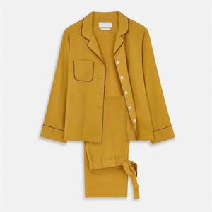 Wholesale Luxury 2 Piece Sleepwear Set Home Loungewear <b>Women's</b> <b>Silk</b> <b>Pyjamas</b> Set - Product Image 1