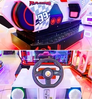 Vente en gros de simulateur électronique de jeu vidéo d'arcade pour enfants-simulateur de conduite de voiture de course d'amusement jeux à pièces 220v