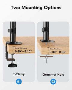 Soporte de Brazo para Monitor Dual de 32 Pulgadas, Soporte Metálico para Monitores de 13''-32'' con Ángulo de Inclinación de 90 Grados para Escritorio y Mesa de Pie, Nuevo en Stock - Product Image 6