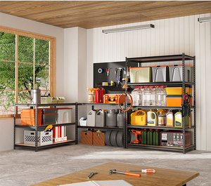 Dynaload 5 Tier Nhà Để Xe Lưu Trữ Kệ Nhiệm Vụ Nặng Nề Kim Loại Kệ 36 Inch Kệ Giá Với Móc - Product Image 5