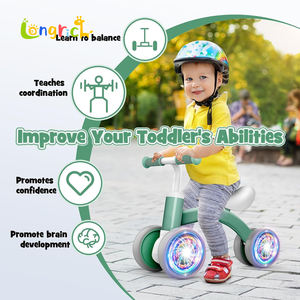 Porteur d'Équilibre pour Bébé <span class=keywords><strong>10</strong></span>-24 <span class=keywords><strong>Mois</strong></span>, Jouet à Pousser pour Tout-Petit avec Éclairage Coloré, Siège Réglable, Style Voiture - Product Image 3