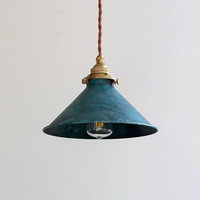 Lampe à Suspension Antirouille Style Industriel Américain Vintage Petit Lustre pour Bureau à Domicile Rétro Comptoir de Café pour Restaurant Nordique
