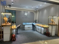 Design d'intérieur moderne pour bijouterie, éclairage LED sur mesure, vitrine de présentation de bijoux, armoire de présentation