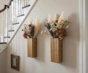 Petit <span class=keywords><strong>pot</strong></span> <span class=keywords><strong>de</strong></span> plante en bois, décoration murale intérieure, cuisine, style moderne, ferme, salle <span class=keywords><strong>de</strong></span> bain, salon, salle à manger, bois naturel - Product Image 6