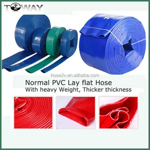 สีฟ้าแสงยืดหยุ่น 2 นิ้วน้ําชลประทานการเกษตรท่อระบายน้ํา PVC Layflat