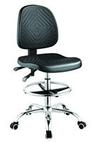 Chaise de bureau, chaise de bureau ergonomique sans accoudoirs à mi-dossier pivotant pour ordinateur en noir