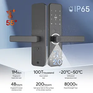 Safety Exterior Interior Remote Intelligent Cerradura Digital Password Fingerprint Smart Door Locks For Front Door