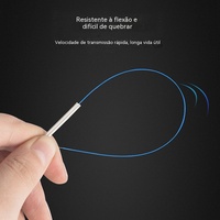 Kabel Drop FTTH Luar Ruangan Pabrik G657A Flat FRP Gambar 1 2 4 Core Kabel Serat Optik LSZH untuk Sistem 5G Anatel Brasil