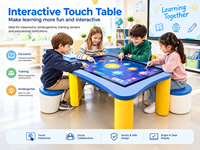 Table tactile interactive pour enfants de 43 pouces avec hauteur réglable, avec Android 14, conçue pour le jeu sensoriel, l'apprentissage et l'éducation précoce
