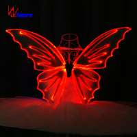Ailes de Fée Papillon LED, Ailes d'Ange, Accessoire de Costume pour Spectacle Scénique, Halloween, Noël, Cosplay, Carnaval, Festival