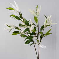 Bouquet de fleurs artificielles de sauge rose et violette en mousse, avec des feuilles vertes, pour la maison, le vase, les mariages et la décoration printanière