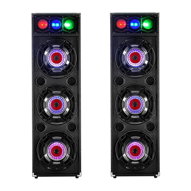Blue Tooth Karaoke Amplified Stereo Speaker Tower System/dj Party Lights USB/SD/MMC Slots/Aux Audio Input Remote Control