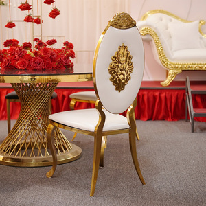 Chaise de banquet en acier inoxydable de l'usine de Foshan, dossier métallique moderne en résine pour la maison, le bar, le salon, les événements, les fêtes et les repas - Product Image 3