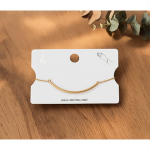 Bracciale in Acciaio Inossidabile Acero Placcato Oro Design Minimalista Gioielli da Donna Regalo - Product Image 3