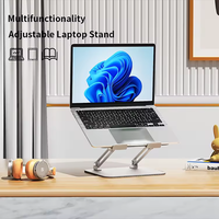Support portable ergonomique en alliage d'aluminium pliable et réglable pour ordinateur portable et tablette PC