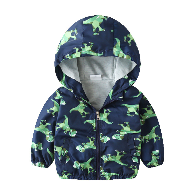 Veste dinosaure à fond vert