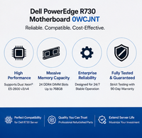 Carte mère pour serveur Dell PowerEdge R730 R730XD, carte système 0WCJNT LGA2011-3