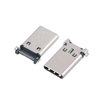 Connecteur de chargeur USB 3.1 Type C MUP 24P, connecteur mâle USB-C DIP SMT pour la charge et le transfert de données mobiles