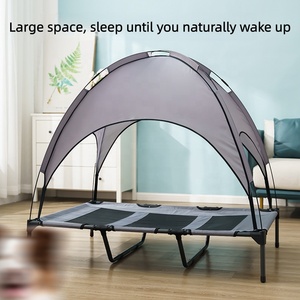 USMILEPET Factory Direct Oxford Cloth Elevated <strong>Dog</strong> Bed with Canopy Portable <strong>Camping</strong> <strong>Dog</strong> Cot with Removable Shade Tent for <strong>Dogs</strong> - Product Image 3
