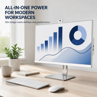 Computadora de Escritorio Todo en Uno AIO de 27 Pulgadas con Pantalla LCD IPS, DDR3, Tarjeta Integrada, PC Potente, Intel I5, Puerto VGA, WiFi Integrado, Altavoz y Cámara