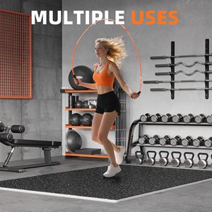 Sanhong Câu Đố hấp thụ sốc nhà phòng tập thể dục <span class=keywords><strong>Mat</strong></span> không độc hại 60cm chống rung cao su <span class=keywords><strong>Mat</strong></span> tập thể dục EVA cao su phòng tập thể dục sàn gạch - Product Image 6