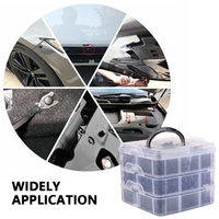 620 attaches pour panneaux de porte de voiture, clips et clous de fixation en boîte, par le fabricant de Xiamen, en plastique moulé par injection