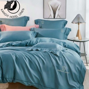 แฟชั่นขายร้อนโรงแรมบ้านหรูหราชุดเครื่องนอน100% Tencel เดิมพันแผ่นผ้าลินินผ้าปูที่นอน - Product Image 4