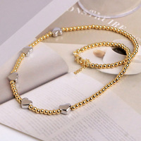 Collier ras du cou en tungstène à perles rondes, 1 pièce, avec pendentif cœur verrouillable pour femme, bijou de mariage, cadeau, plaqué rhodium, style influenceur