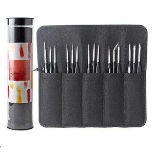 XIN BOWEN Personalizzato 15pcs Ergonomico Dettaglio Pennello Artista Pittura Kit Set In Miniatura di Arte Pennello Con Feltro e Cilindro borsa - Product Image 1