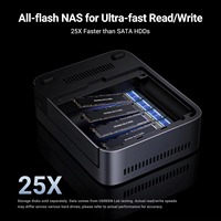 UGREEN NASync DXP480T Plus 4 Bay All Flash SSD NAS Intel I5 1235u 10Core CPU 8GB DDR5 RAM 128G SSD Stockage en réseau