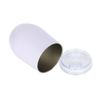 Vaso Térmico de Acero Inoxidable de Doble Capa con Impresión de Logotipo de Huevo y Vino Tinto, Aislamiento al Vacío, Capacidad de 11 oz, Diseño de Cáscara de Huevo, Vaso de Regalo